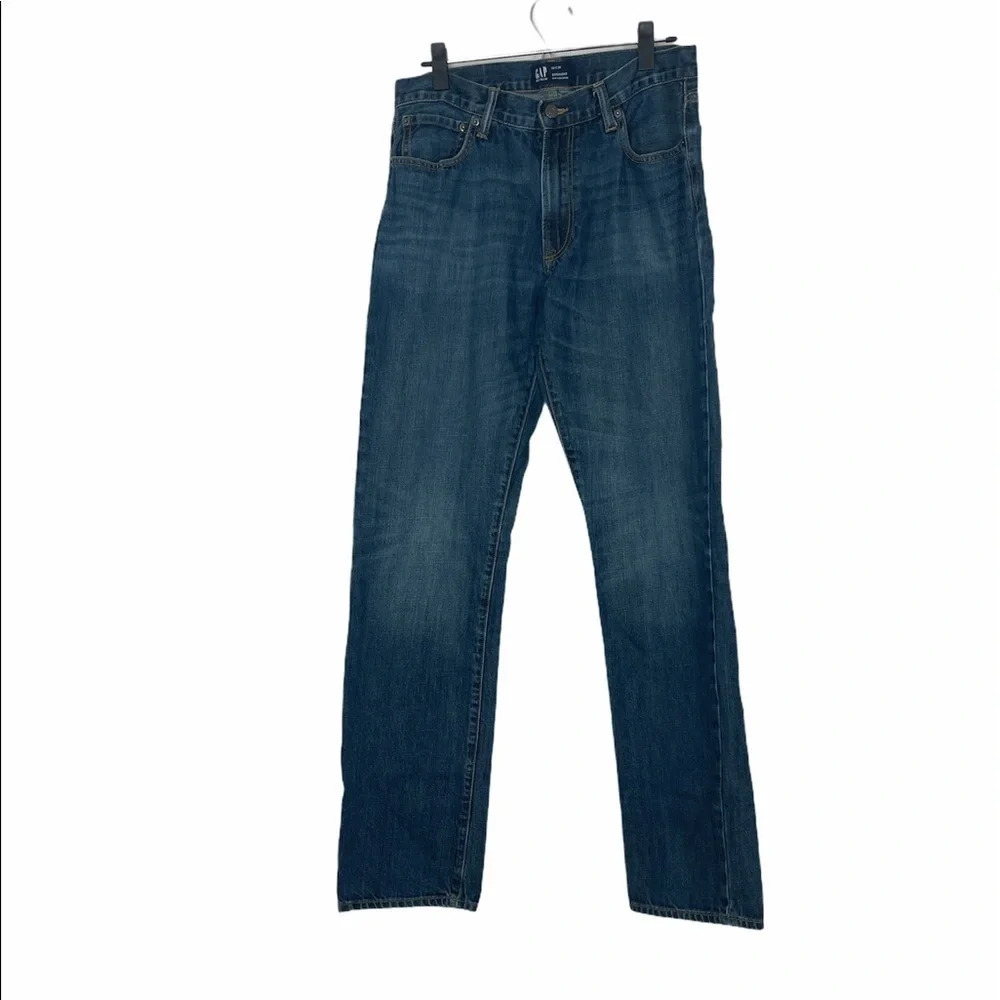 Gap Men’s Straight Leg Distressed Wash Jeans 32x34